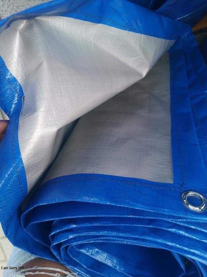 Carpa impermeable azul detalle interior