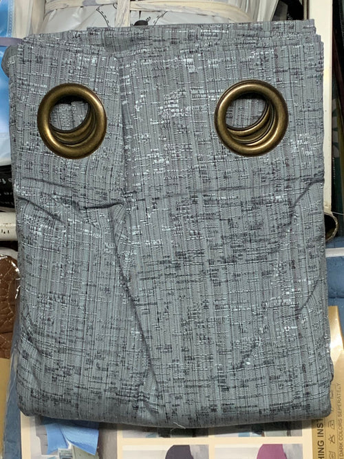 Cortina lino bamboo azul