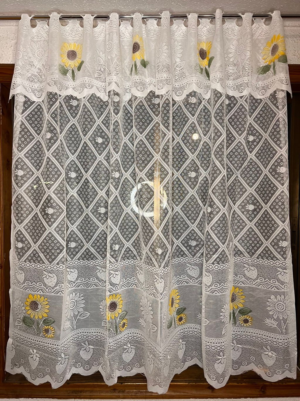Cortina de Cocina Encaje Girasoles – 1.50 x 1.20 mt