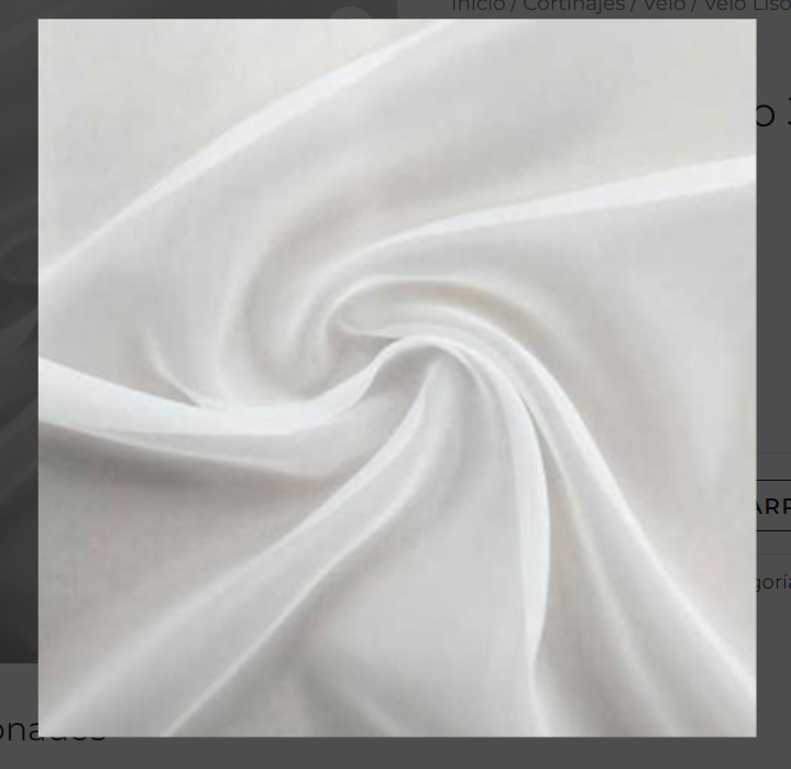 Set Velo Liso Blanco con Ojales – 2 Paños (1.45 x 2.20 mt)