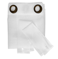 Set Velo Liso Blanco con Ojales – 2 Paños (1.45 x 2.20 mt)